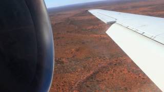 ✈ Qantas B717200 End of climb  Landing in Ayers Rock [upl. by Hayalat]