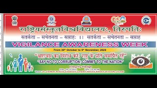 Vigilance Awareness Week Celebration 2023  NSU Tirupati [upl. by Geraldina129]