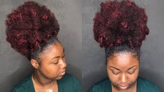 How to Dye Your Natural Hair Burgundy Without Bleach [upl. by Merete]