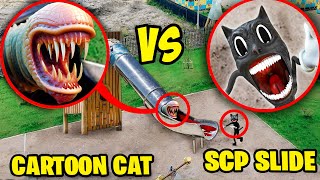 SCP SLIDE vs CARTOON CAT Bruno CARNIVOROUS SLIDE SCP la mangé [upl. by Rozella]