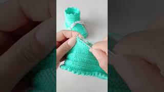 Homemade Crochet 🧶 beautiful shoes 😁 Making Video crochet sweaterdesign crochettutorial shorts [upl. by Brigette]