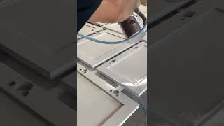 Spray Painting Cabinet Doors HVLP SPRAY GUN painting painter spraypaint paint [upl. by Andrey]