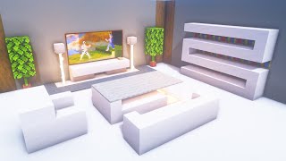 Minecraft Modern Living Room Build Tutorial [upl. by Fillander878]