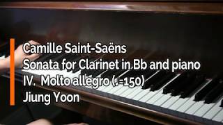 Piano Part  SaintSaëns Clarinet sonata Op167 IV Molto allegro ♩ 150 [upl. by Korrie]