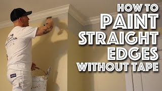 How to Paint Edges Without Tape  Cutting In Tutorial [upl. by Odetta]