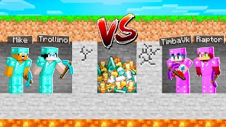 MINECRAFT pero EL PRIMERO que ENCUENTRE el TESORO GANA 😱 RETO MINECRAFT MIKELLINO vs TIMBAPTOR [upl. by Nylorahs]