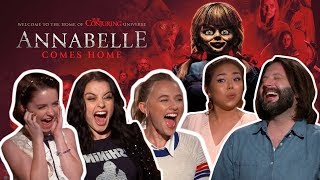 ANNABELLE cast teaches us how to scream  ANNABELLE COMES HOME [upl. by Spatz]