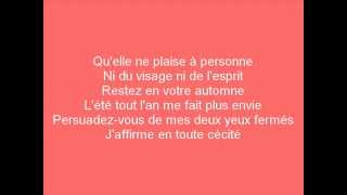 Daniel Bélanger  Les Deux Printemps Lyrics [upl. by Anahpets]