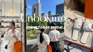 Hermes Oran Sandals Unboxing [upl. by Dolphin43]