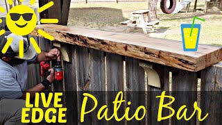 Live Edge Patio Bar  Woodworking [upl. by Cesaria]