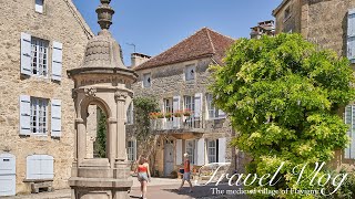 中世の町並み散歩フランスの最も美しい村へ日帰り旅美しいゴシック教会から甘い香り漂う修道院見学までブルゴーニュ旅行vlog [upl. by Burrus94]