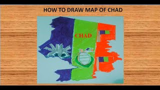 comment dessiner la carte du tchad how to draw map of Chad كيفية رسم خريطة تشاد [upl. by Ellehcyar]