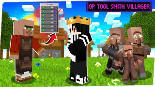 MINECRAFT BUT I HAVE OP TOOL SMITH VILLAGER IN Minecraft PE minecraft minecraftpocketedition [upl. by Eisyak85]