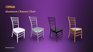 Meet Our Newest Addition The Lightest Aluminum Chiavari Chair Ever  Chivari [upl. by Adnalor]