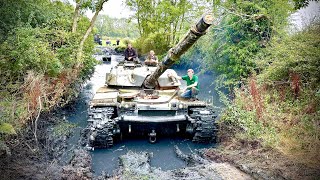 55 TON CHIEFTAIN STUCK IN A BOG [upl. by Denice]