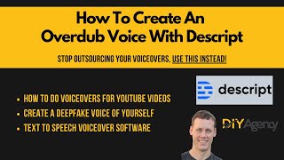 Descript Overdub  How To Create An Overdub Voice With Descript overdub descript [upl. by Lobiv89]