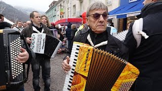 Festival dAccordéon à la BRESSE 88 janv 2020 animation au marché et dans les bars [upl. by Moser]