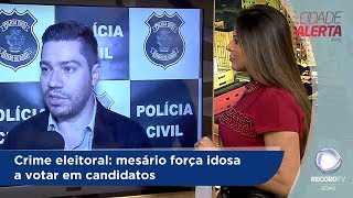 CA  Crime eleitoral mesário força idosa a votar em candidatos  08102018 [upl. by Siderf]