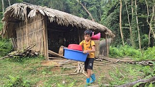 The bamboo house collapsed boy khai lived as a wanderer got a new haircut and slept in the forest [upl. by Fry]