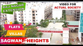 Raj nagar Extension  Sangwan Heights Ghaziabad ☎️9560955050 3 bhk flats in ghaziabad near VVIP [upl. by Airbmat]