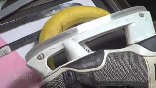 Hockey Ice skates sharpening banana profile [upl. by Earla]