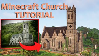 Minecraft  How to Build a Medieval Church Tutorial [upl. by Nahtannoj808]