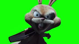 Hoodwinked  Evil Bunny Rabbit Laughing  Green Screen [upl. by Ainirtak]