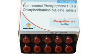 Respilink Tablets Paracetamol Phenylephrine HCI amp Chlorpheniramine Maleate Tablets [upl. by Nniuqal]