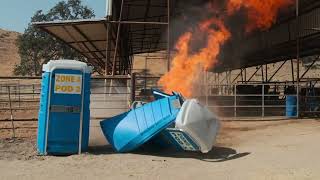 Jackass 45 Portapotty explosion Ehren [upl. by Ynaffad678]