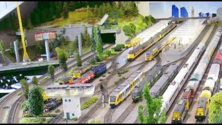 Modelspoorbaan vol in bedrijf met de mooiste beelden 1 Compilatie [upl. by Yesnel111]