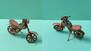 Making Cardboard Paper Bike  Craft Tutorial [upl. by Brenner]