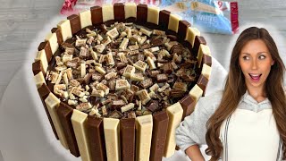 The Best NoBake KitKat Cheesecake Recipe Easy Tutorial [upl. by Cherrita]