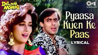 Remix Pyaasa Kuen Ke Paas Aata Hai Lyrical Dil Tera Aashiq Udit Narayan 90s Hits bollywood dj [upl. by Htebilil]