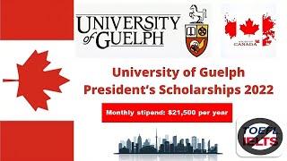 University of Guelph Canada Scholarships 2024  No IELTS  How To Apply Online [upl. by Hagi]