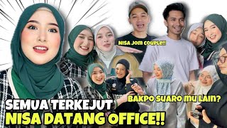 REACTION AI TEAM NISA DATANG KERJA  SEMUA TERKEJUT SUARA NISA BERUBAH [upl. by Akeirahs]