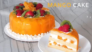 Mango Cake Recipe 芒果蛋糕  Chinese Bakery Style [upl. by Myranda]