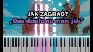 Piękni i Młodzi Dawid Narożny x AGBE  Ona działa na mnie jak 🎹 Piano Tutorial  Nuty 🔥 [upl. by Verity]