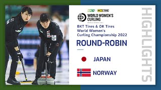 Japan v Norway  Highlights  BKT Tires amp OK Tire World Womens Curling Championship 2022 [upl. by Lenna]