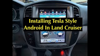 20032007 Lexus LX470  Toyota Land Cruiser 100 Series  Tesla Style Android Stereo Installation [upl. by Ecinaej]