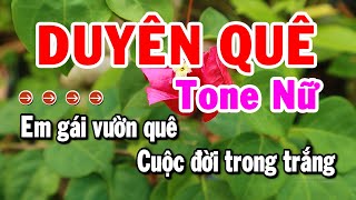 Karaoke Duyên Quê Tone Nữ Nhạc Sống Cha Cha Mới Chuẩn Nhất  Karaoke Tuyển Chọn [upl. by Paolo]