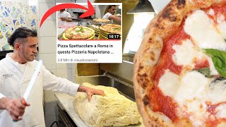 Pizzaiolo Napoletano ci mostra come prepara limpasto con biga per la sua Pizza Napoletana a Roma [upl. by Kleon]