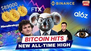 Bitcoin Hits 89K Meme Coins Explode FTX vs Binance Lawsuit amp Microstrategy Goes AllIn 🚀 [upl. by Tihw]