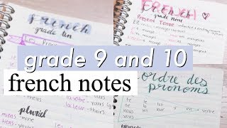 Grade 9 and 10 French Notes Flipthrough [upl. by Ardnassak]