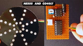 LED Chaser Light Circuit Using NE555 and CD4017 ic  product tech [upl. by Pederson]