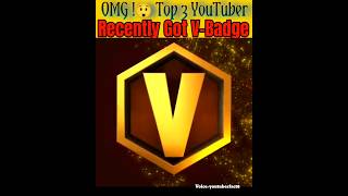 OMG 😲 TOP 3 YOUTUBERS GOT VBADGE IN RECENTLY😱shorts shortvideo youtubeshorts freefire vbadge [upl. by Abercromby609]