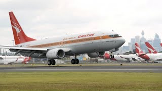 Qantas welcomes home its first retro inspired aircraft [upl. by Oona153]