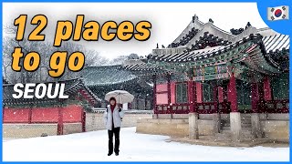 12 places I visited in Seoul winter in Korea  Korea Travel Tips [upl. by Kazimir292]