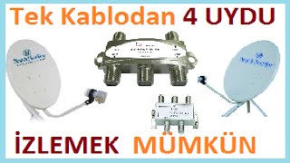 Uydu Kablosu Dağıtıcı Diseqc Switch NedirUydu Splitter Nasıl Bağlanır [upl. by Augy]