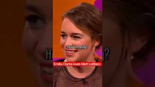 Emilia Clarke loves Matt LeBlanc  Joey says how you doin to Emilia  Matt LeBlanc and Emilia [upl. by Mikihisa]