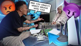 ANGRY Girlfriend SMASHES Boyfriends PS5 Prank [upl. by Landre]